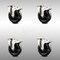 Service Caster 5 Inch 316SS Soft Rubber Swivel Top Plate Caster Set Total Lock Brake SCC SCC-SS316TTL20S514-SRS-4 - alternate 1